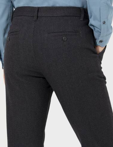 Siyah Slim Fit Kanvas Pantolon