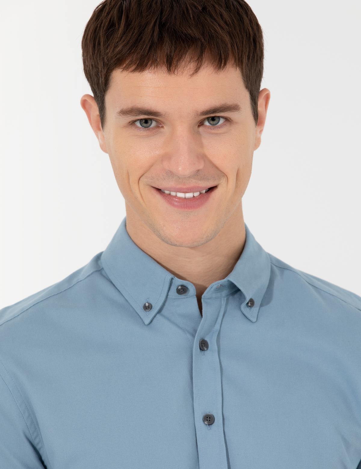 Mavi Regular Fit Uzun Kollu Gömlek