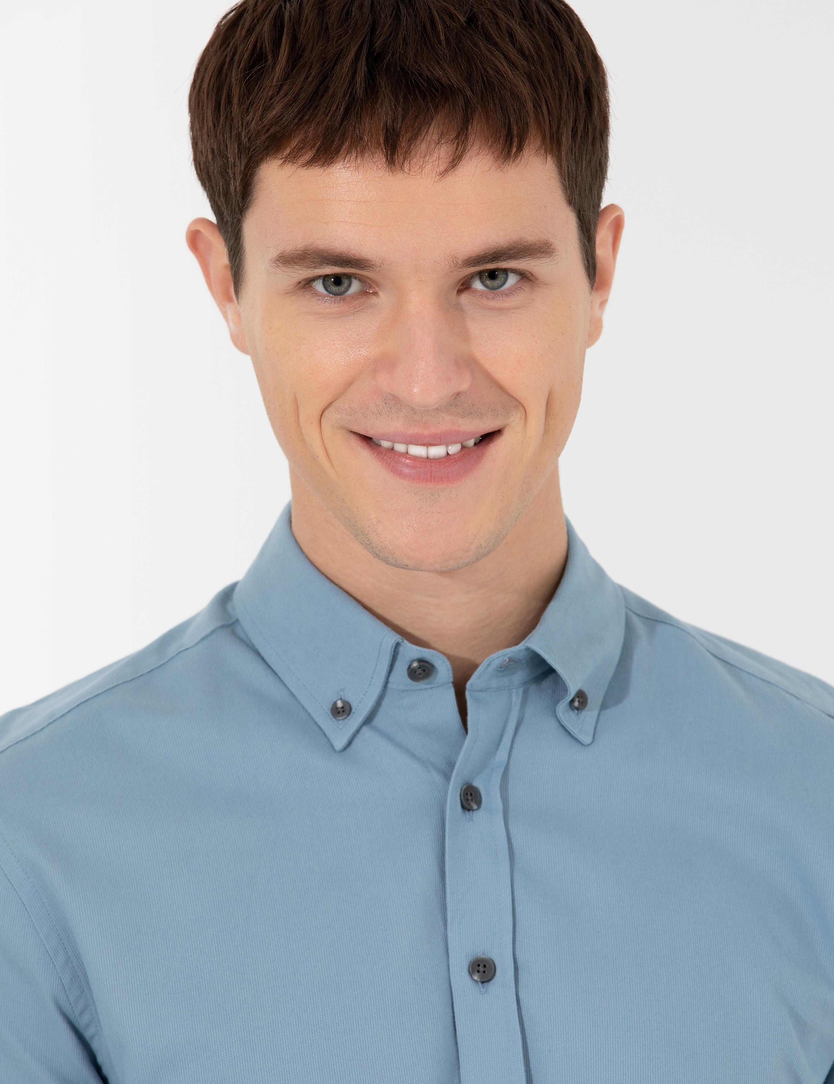 Mavi Regular Fit Uzun Kollu Gömlek