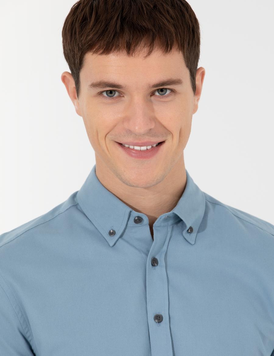 Mavi Regular Fit Uzun Kollu Gömlek