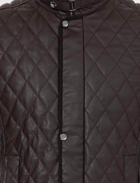 Kahverengi Deri Ceket - 50262424026