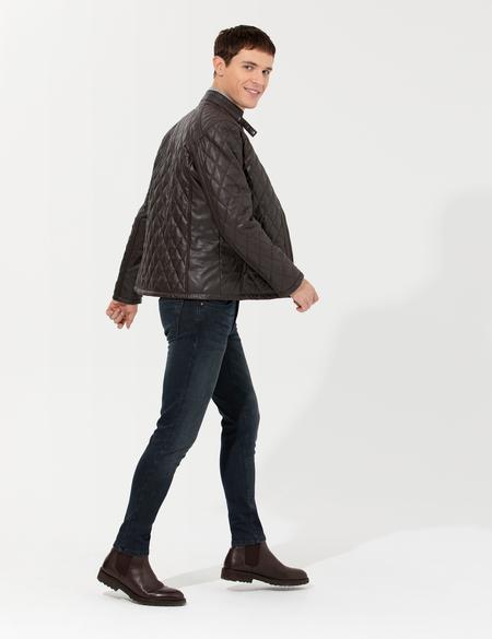 Kahverengi Deri Ceket - 50262424026