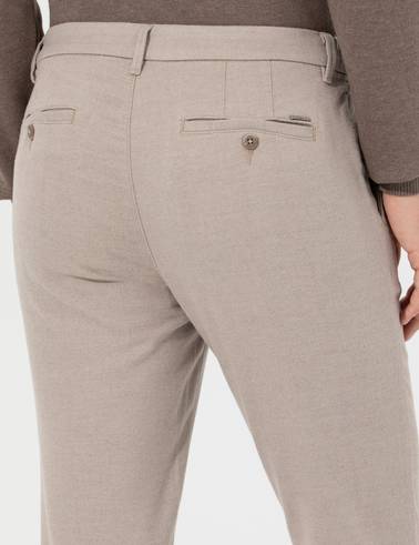 Bej Slim Fit Kanvas Pantolon