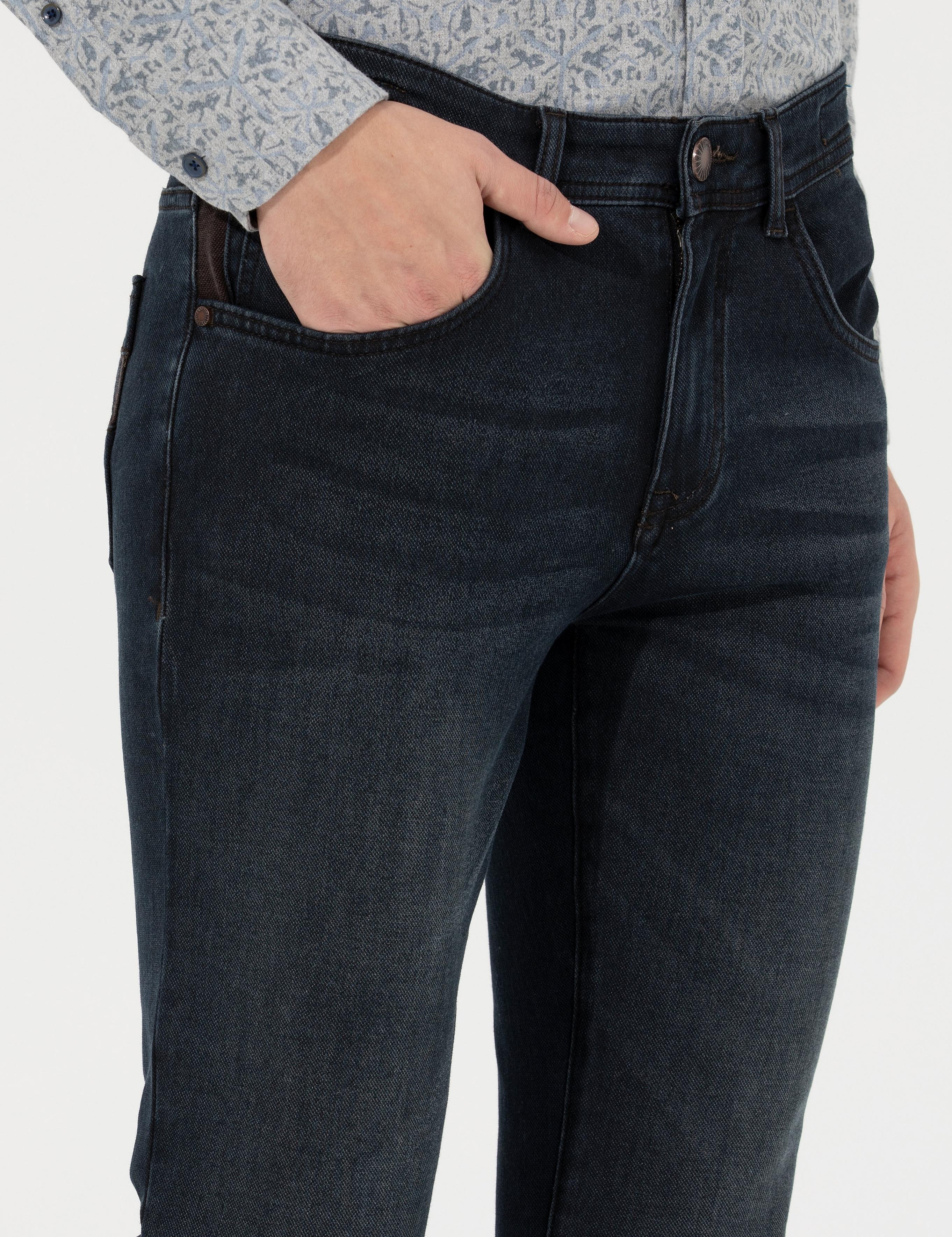 Lacivert Slim Fit Jean Pantolon