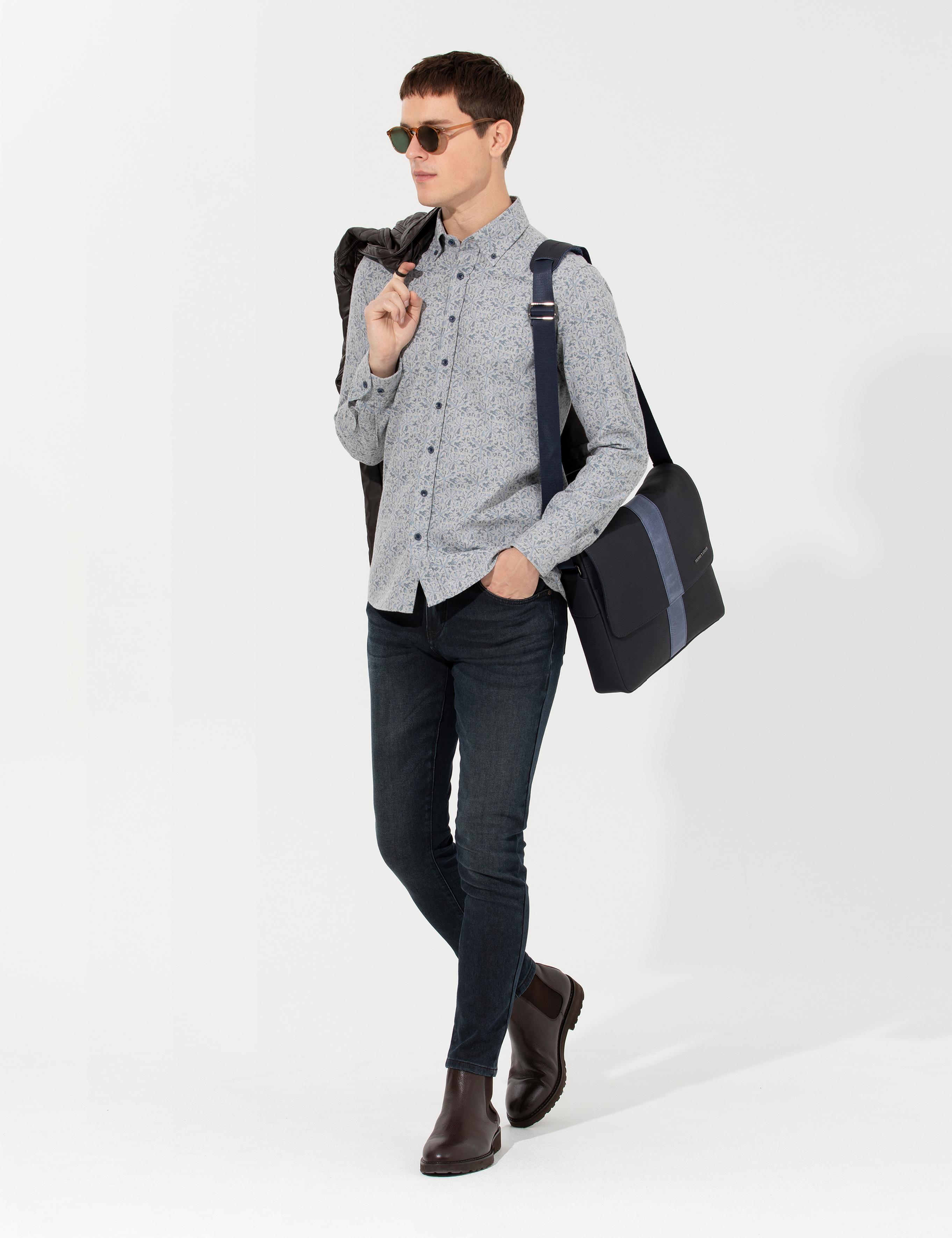 Lacivert Slim Fit Jean Pantolon