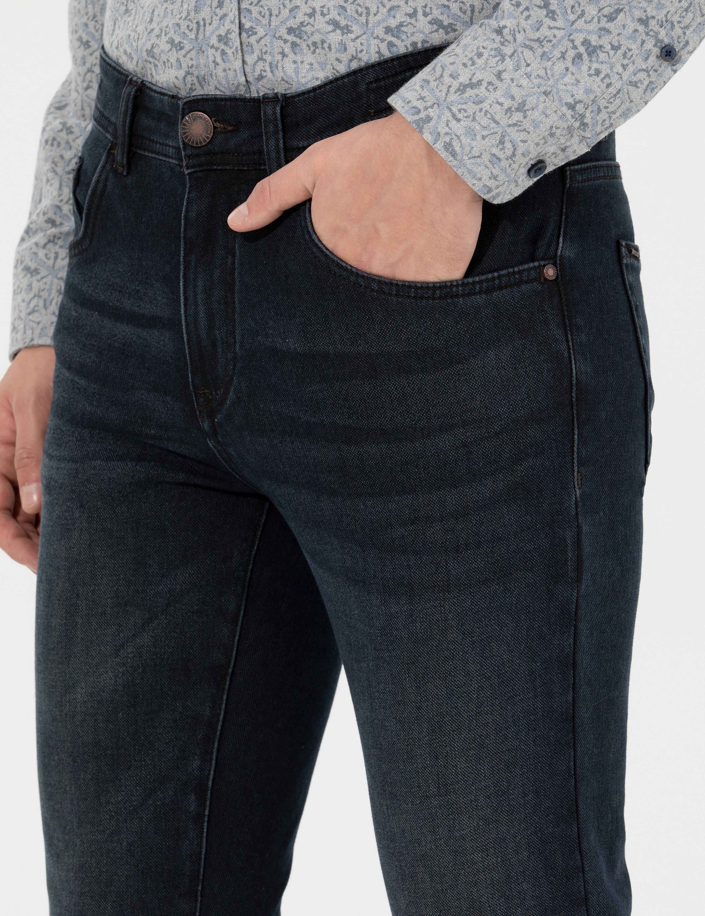 Lacivert Slim Fit Jean Pantolon