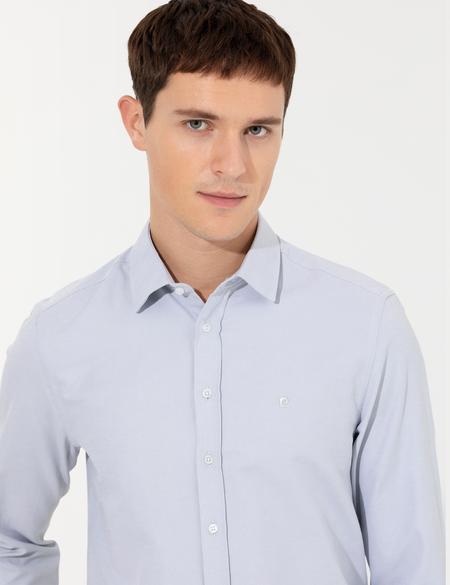 Gri Slim Fit Oxford Gömlek - 50247117065