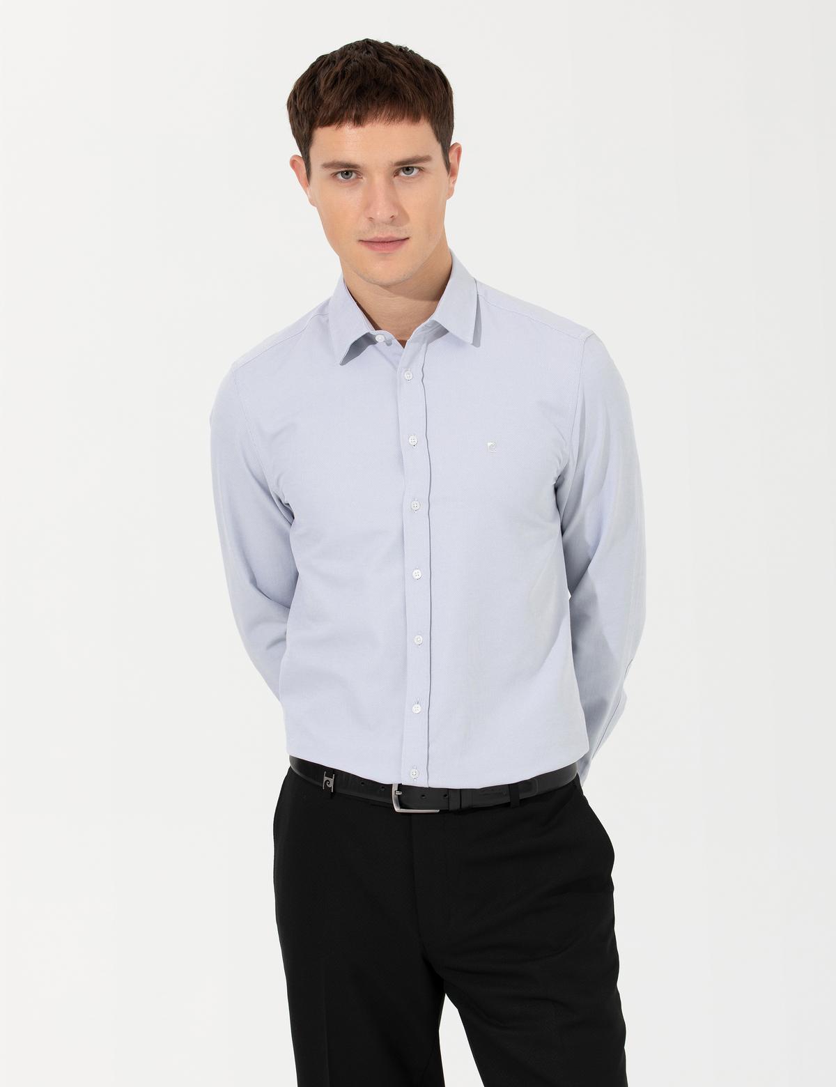 Gri Slim Fit Oxford Gömlek - 50247117065