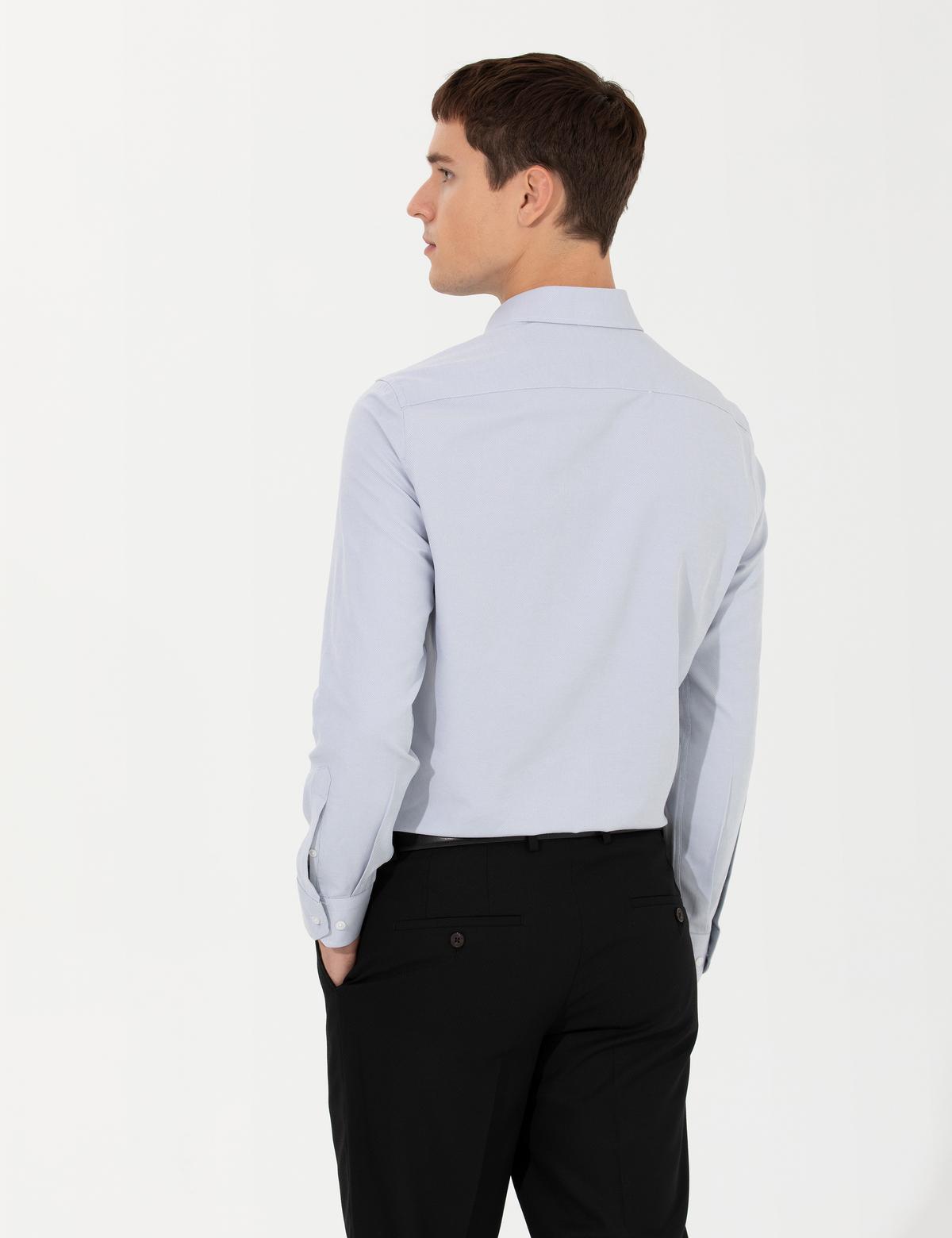 Gri Slim Fit Oxford Gömlek - 50247117065