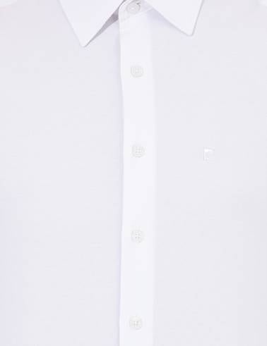 Beyaz Slim Fit Uzun Kollu Gömlek