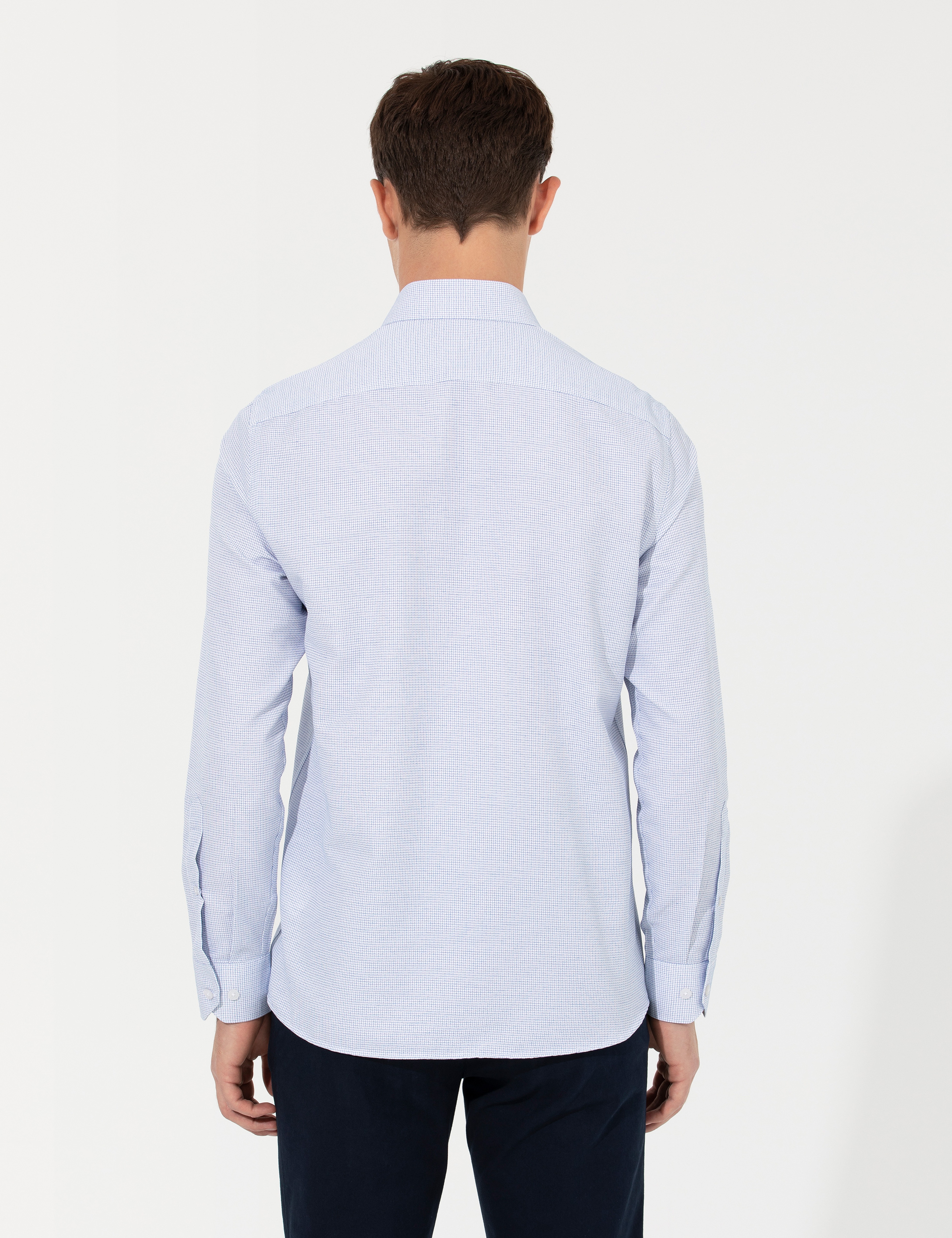 Mavi Slim Fit Uzun Kollu Gömlek