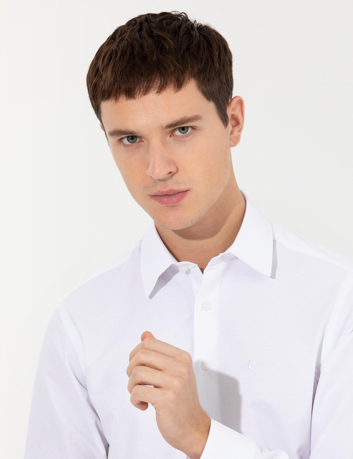 Beyaz Slim Fit Uzun Kollu Gömlek - 50259489005