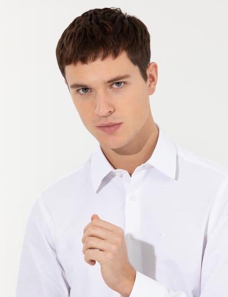 Beyaz Slim Fit Uzun Kollu Gömlek - 50259489005