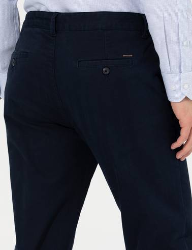Lacivert Regular Fit Kanvas Pantolon