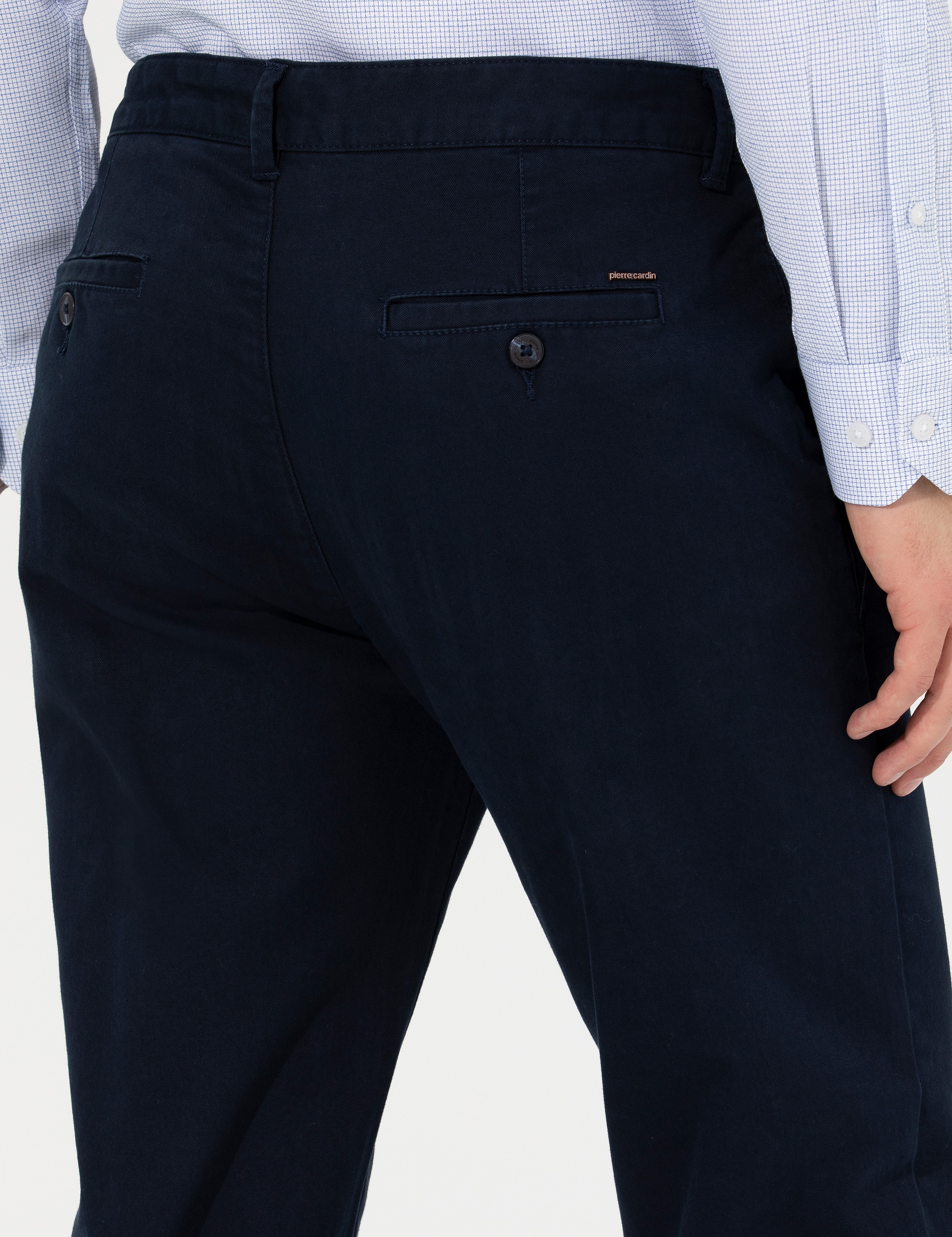 Lacivert Regular Fit Kanvas Pantolon - Image 7