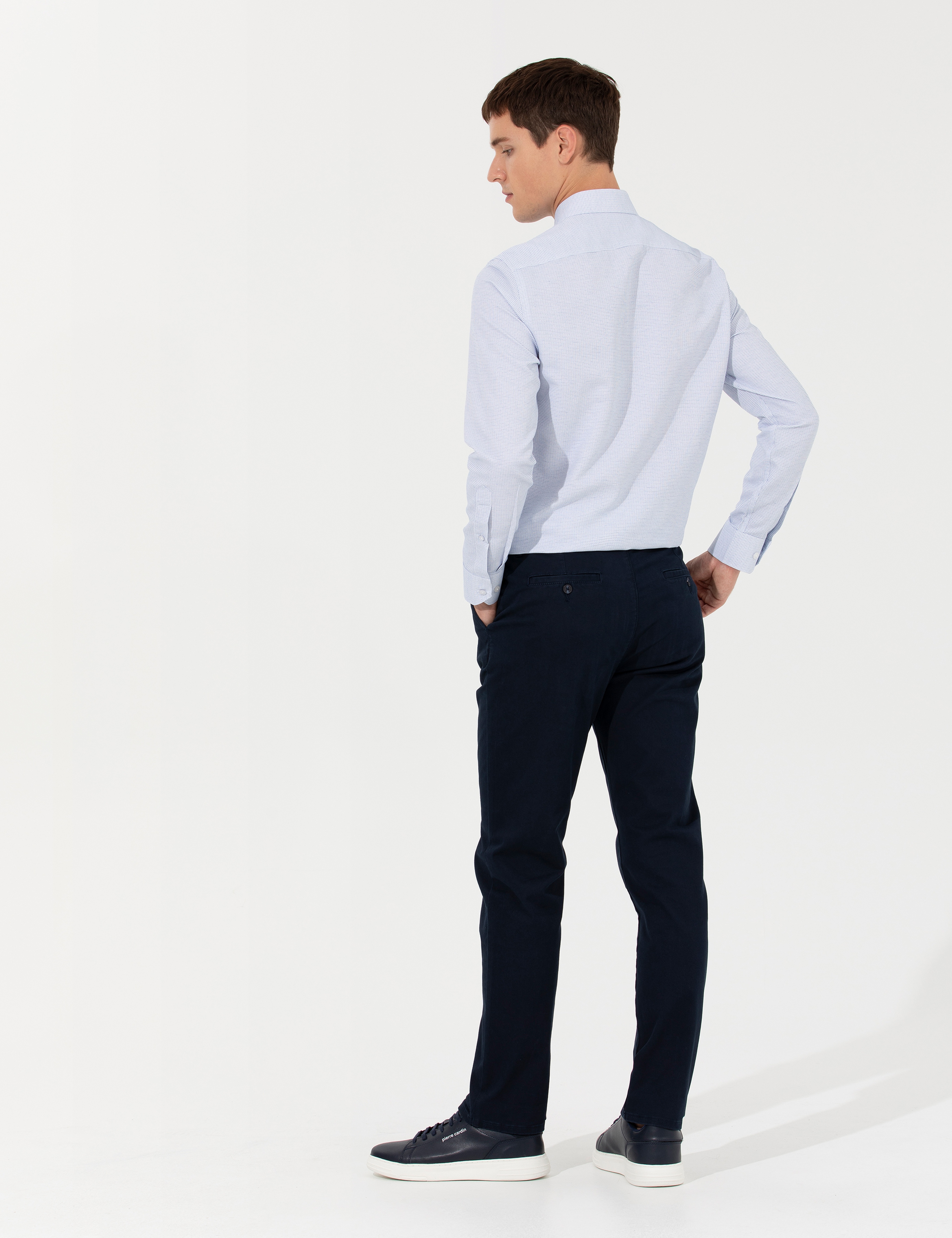 Lacivert Regular Fit Kanvas Pantolon