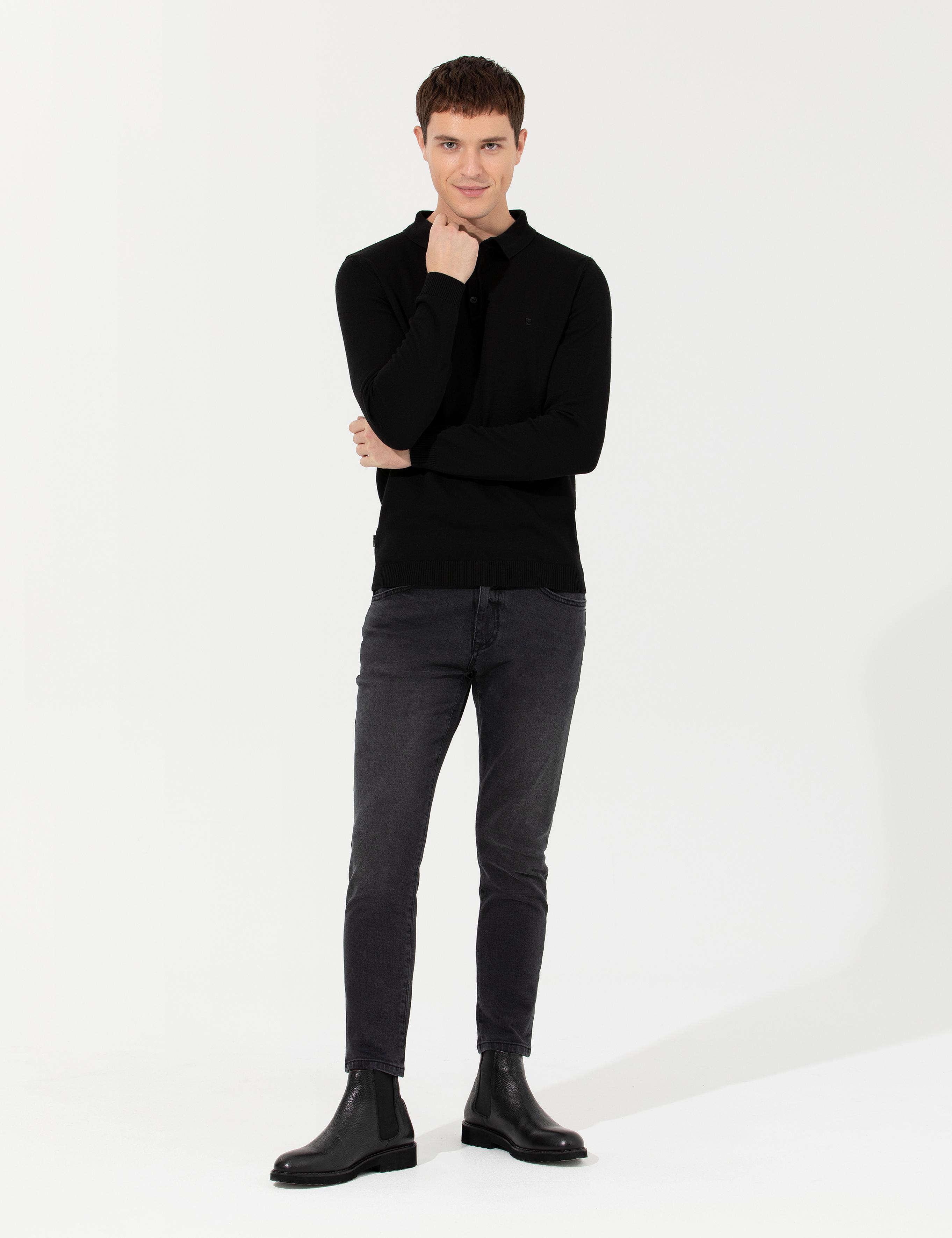Antrasit Slim Fit Jean Pantolon