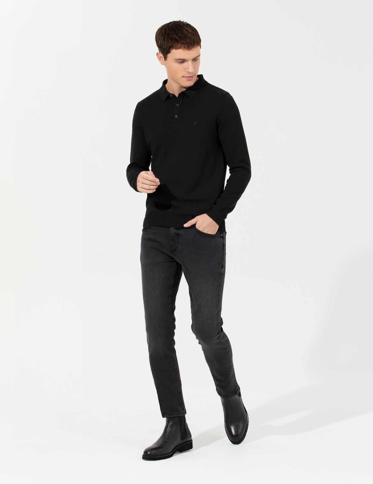 Antrasit Slim Fit Jean Pantolon