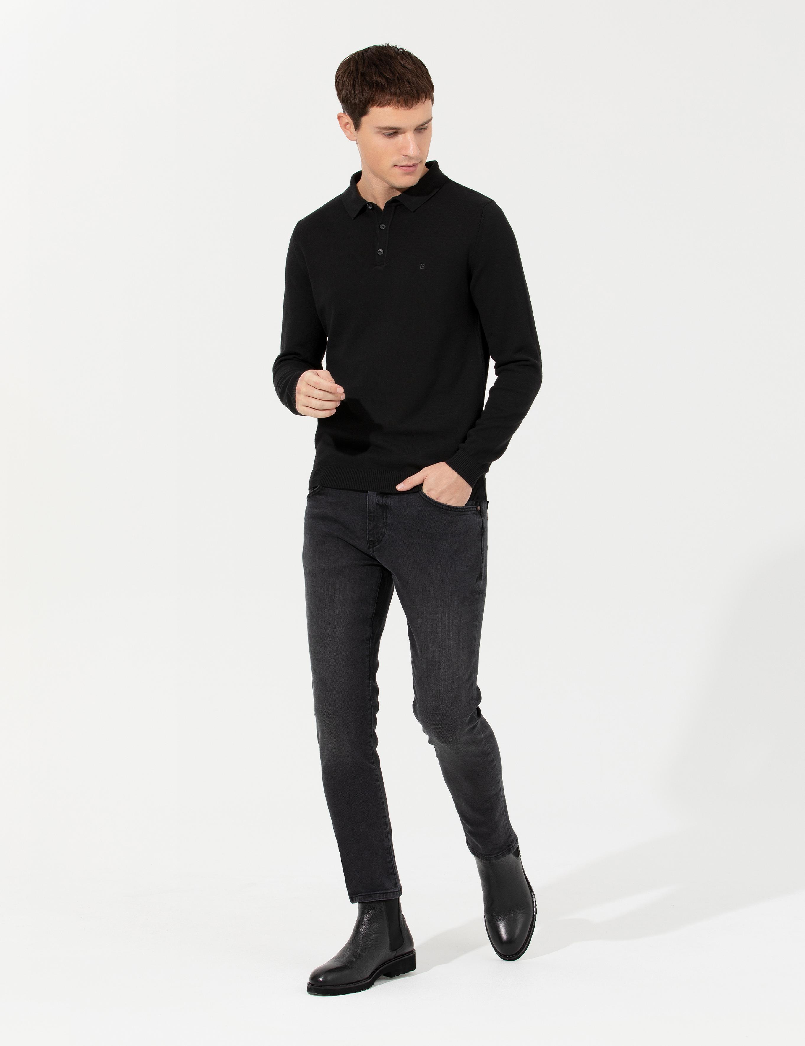 Antrasit Slim Fit Jean Pantolon