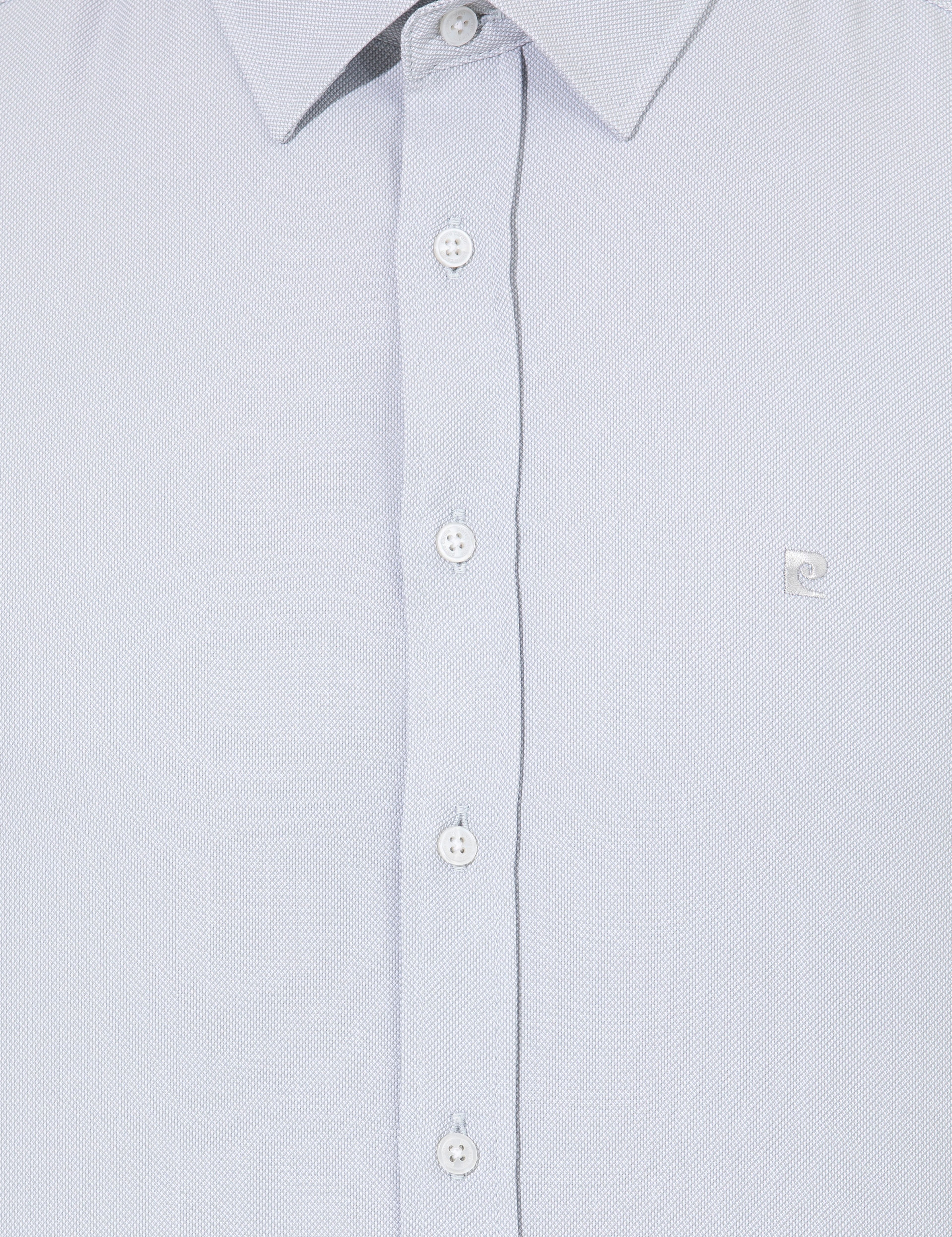Gri Slim Fit Oxford Gömlek - Image 6
