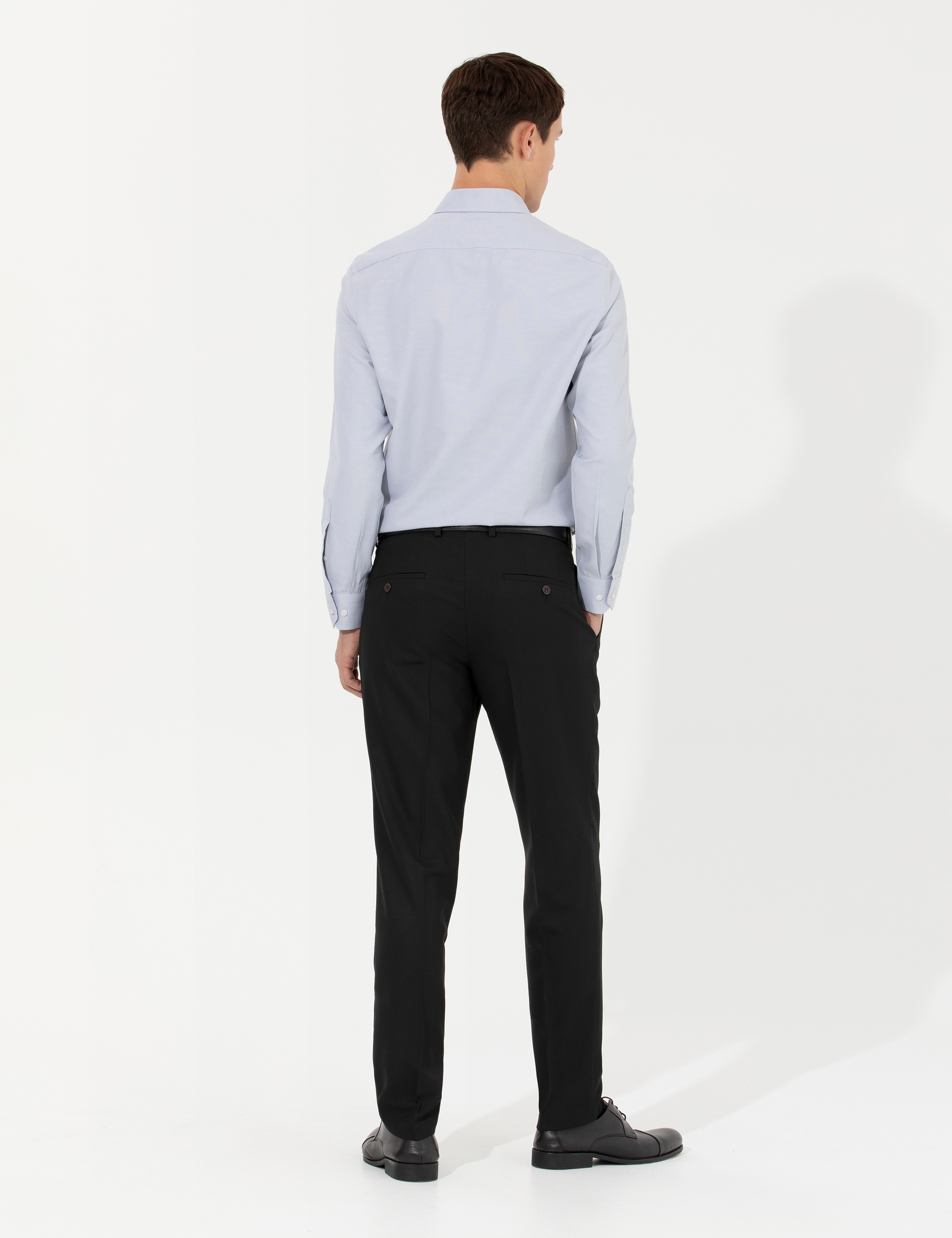 Siyah Ex. Slim Fit Kumaş Pantolon - Image 4