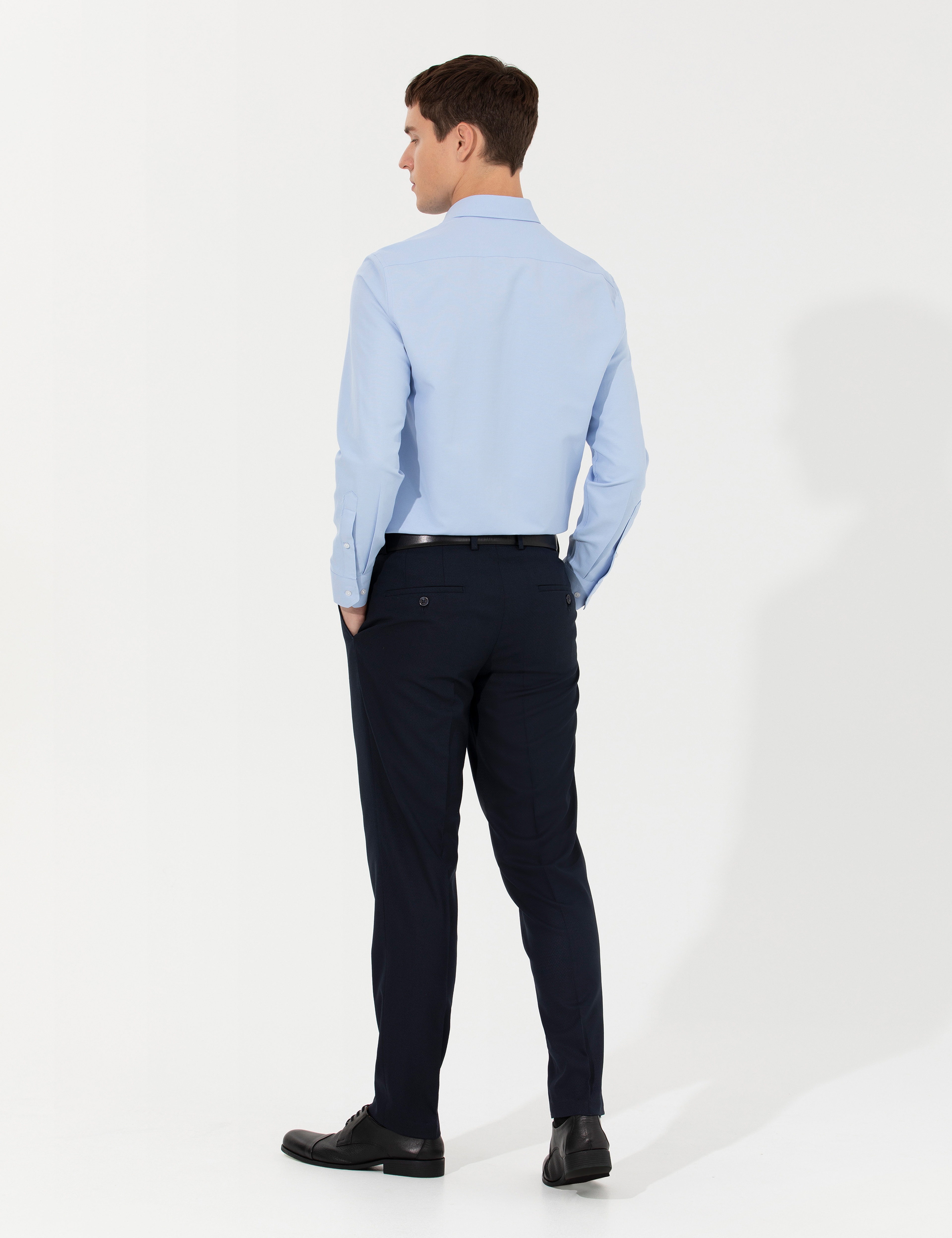Lacivert Ex. Slim Fit Kumaş Pantolon - Image 4