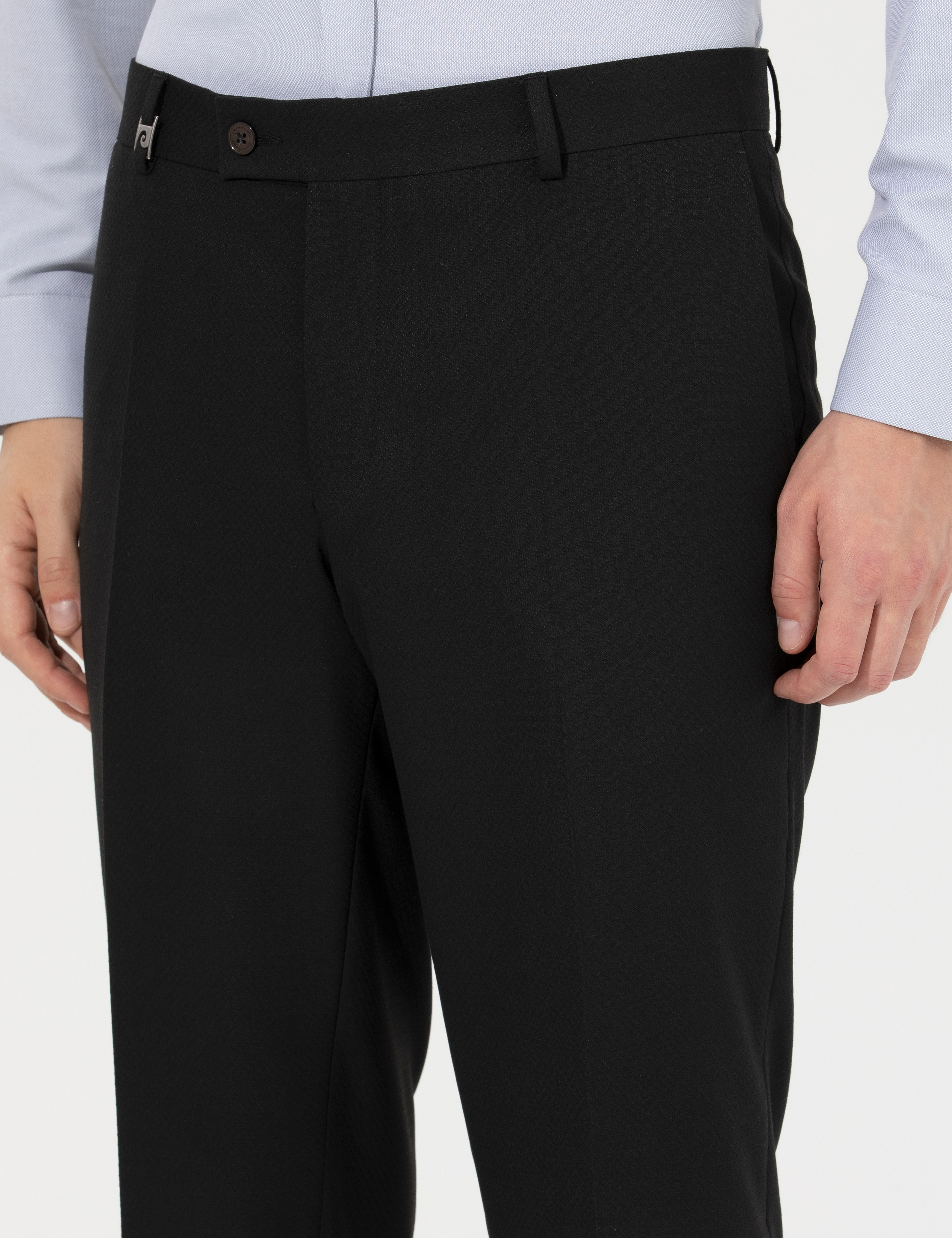 Siyah Ex. Slim Fit Kumaş Pantolon - Image 5