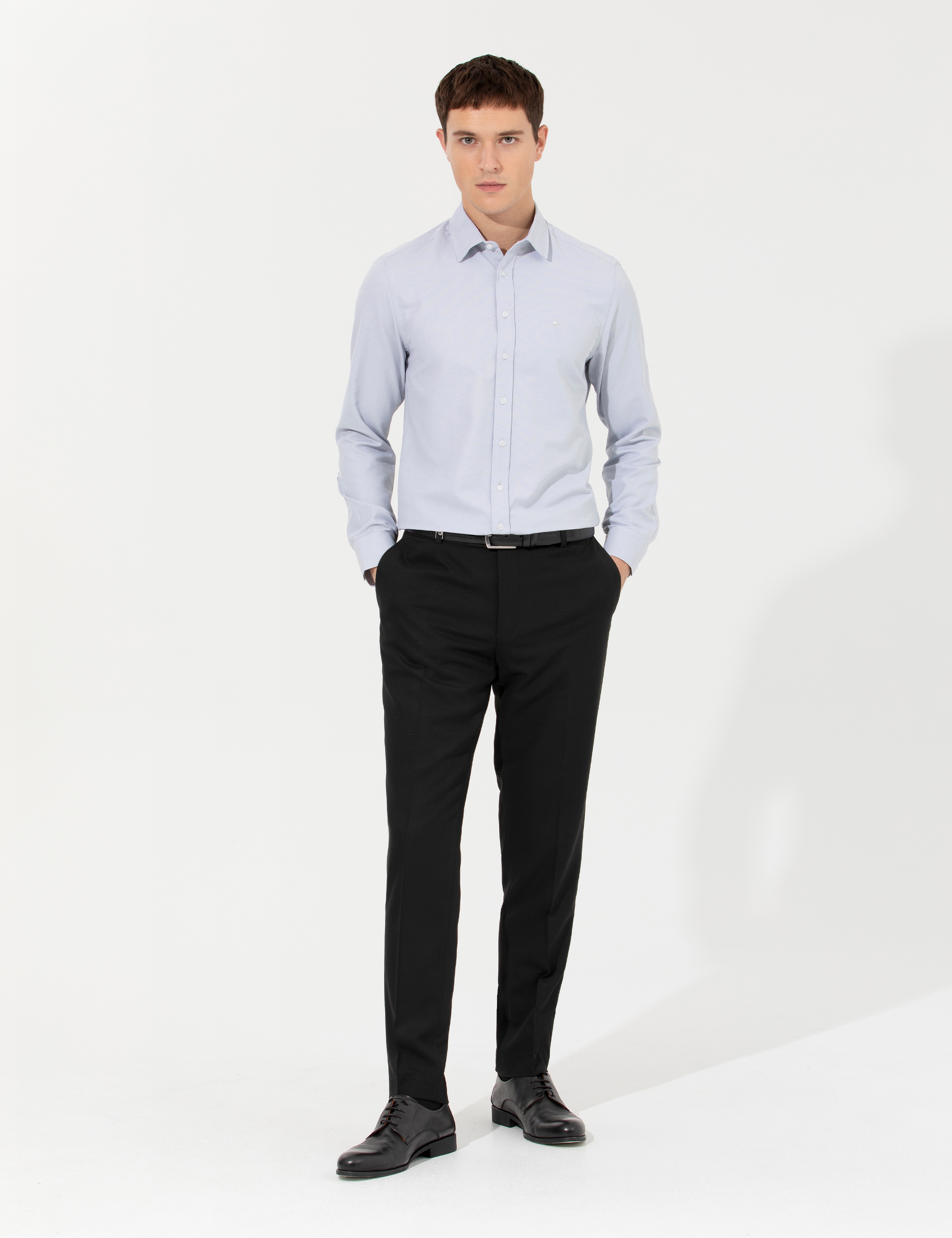 Siyah Ex. Slim Fit Kumaş Pantolon - Image 1