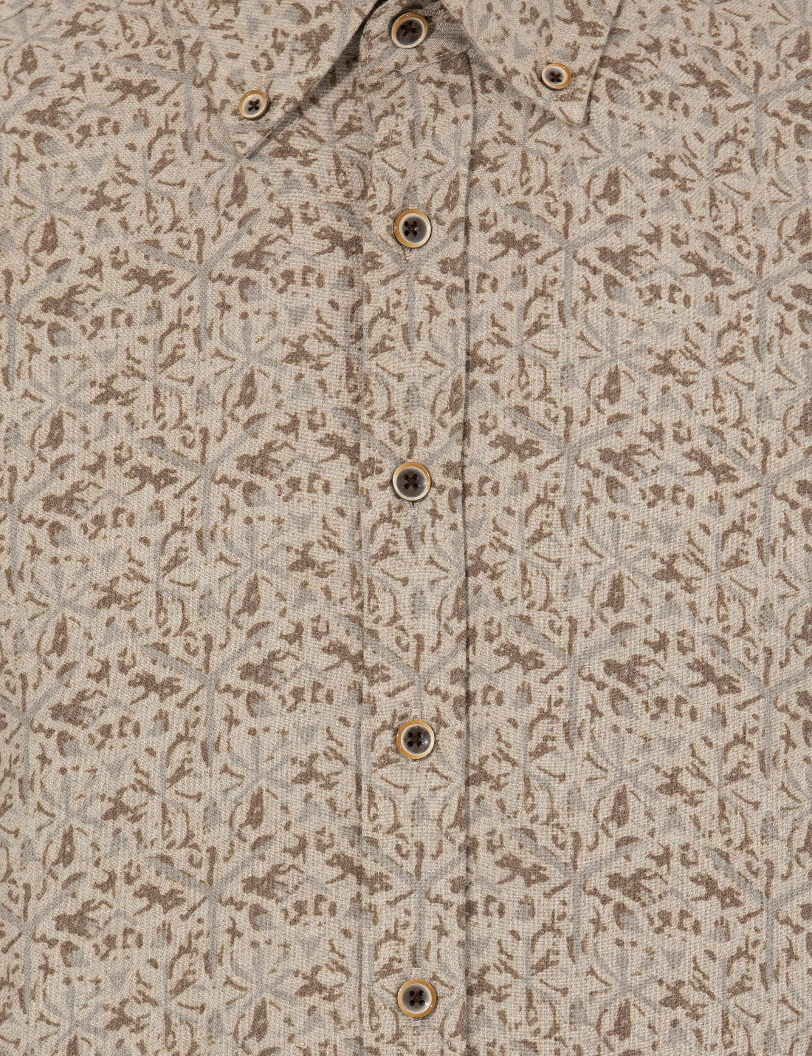 Bej Slim Fit Uzun Kollu Gömlek