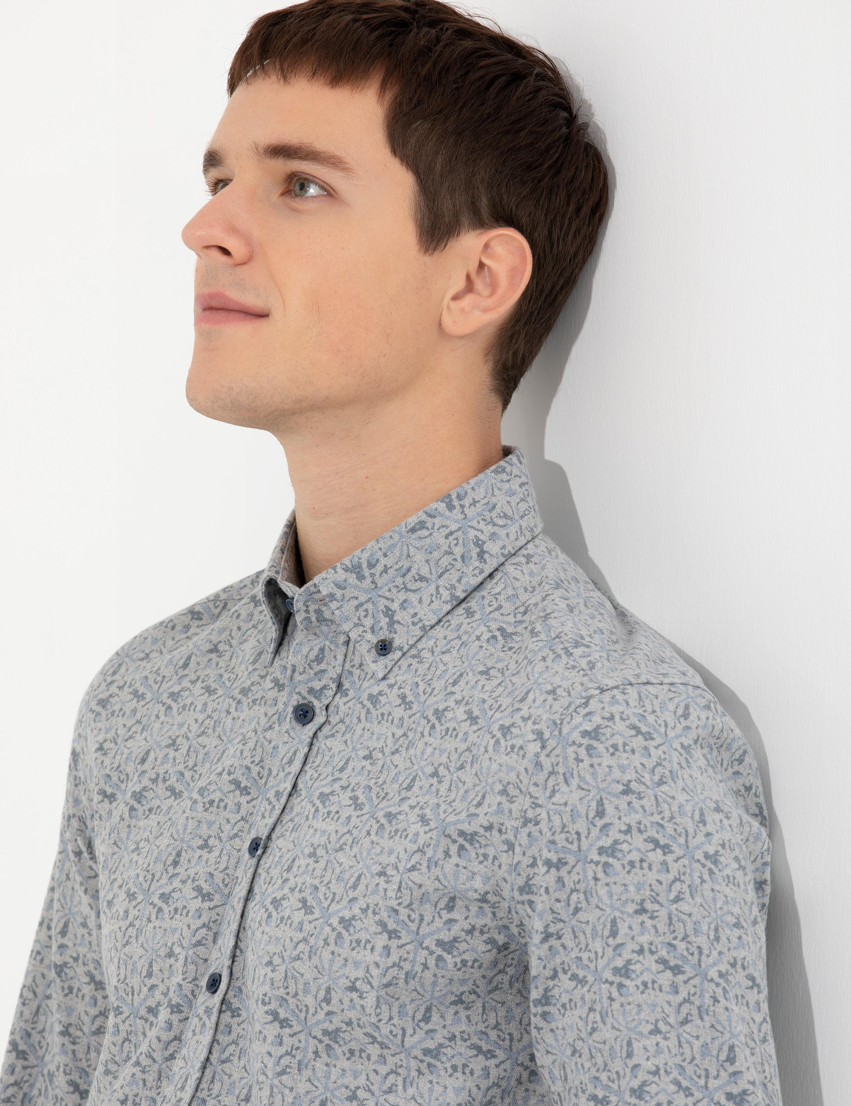 Mavi Slim Fit Uzun Kollu Gömlek