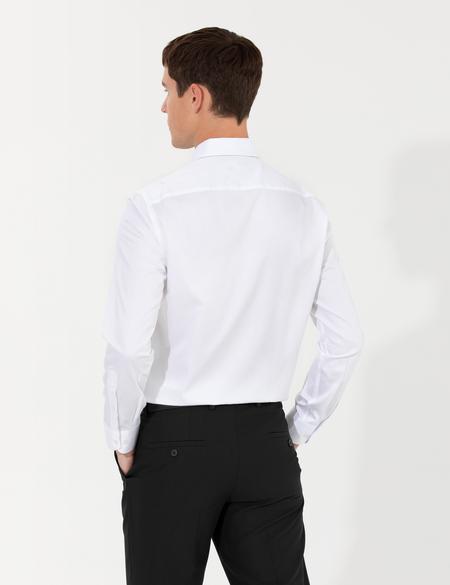 Beyaz Slim Fit Uzun Kollu Klasik Gömlek - 50256437021