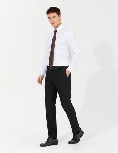 Beyaz Slim Fit Uzun Kollu Klasik Gömlek