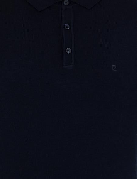 Lacivert Slim Fit Polo Yaka Basic Triko Kazak - 50257252010