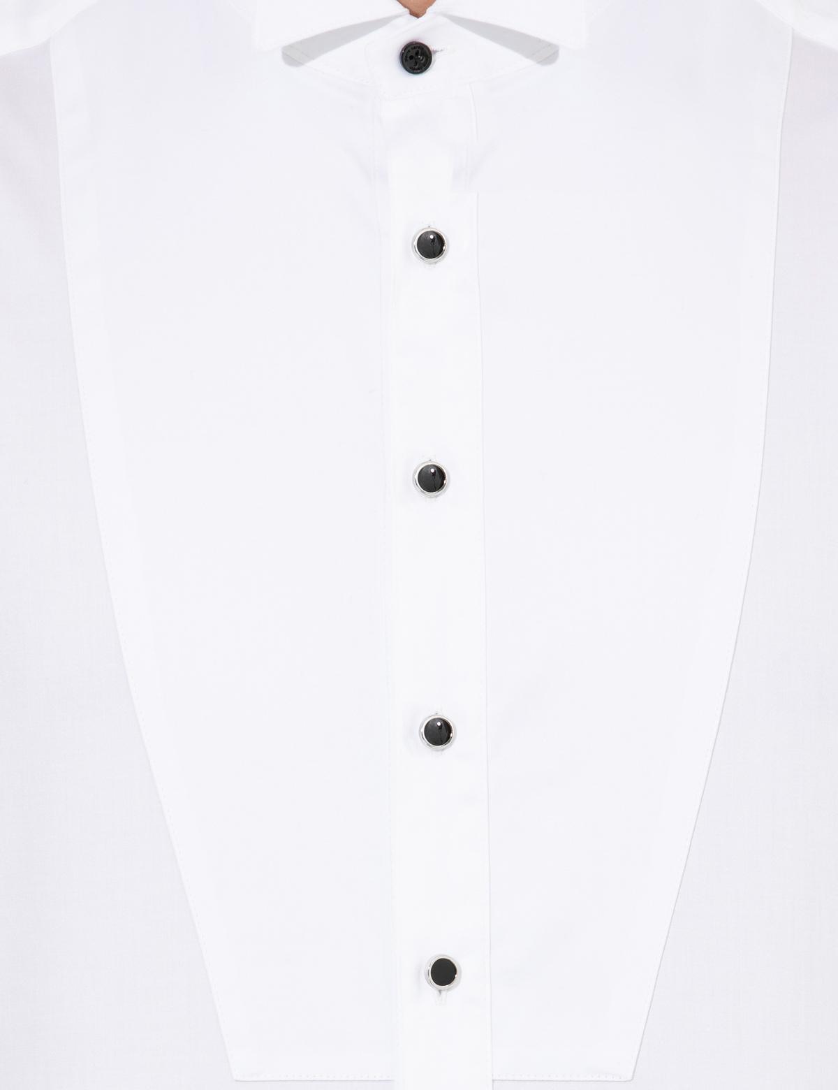 Beyaz Ex. Slim Fit Smokin Gömlek - 50258977007