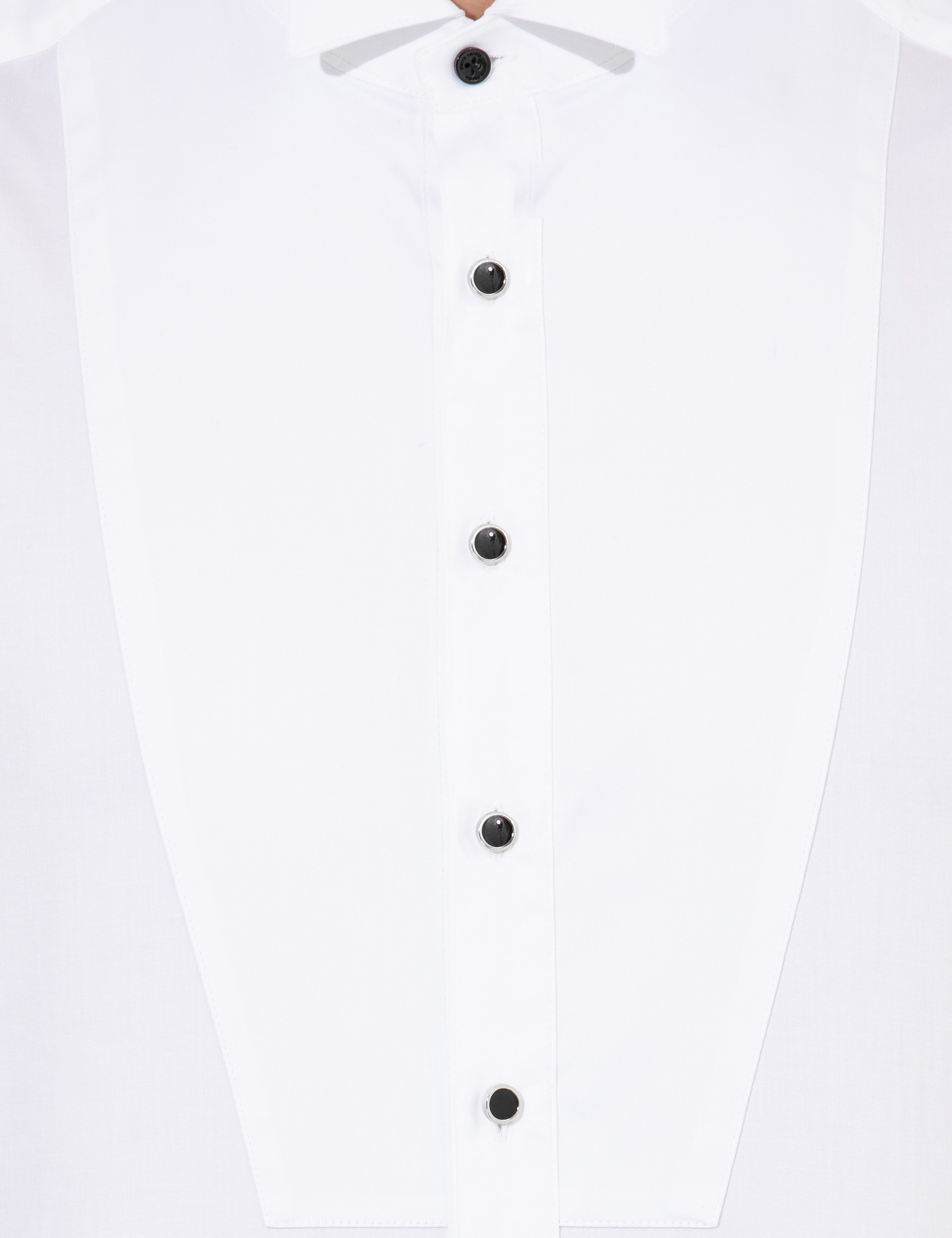 Beyaz Ex. Slim Fit Smokin Gömlek - Image 6