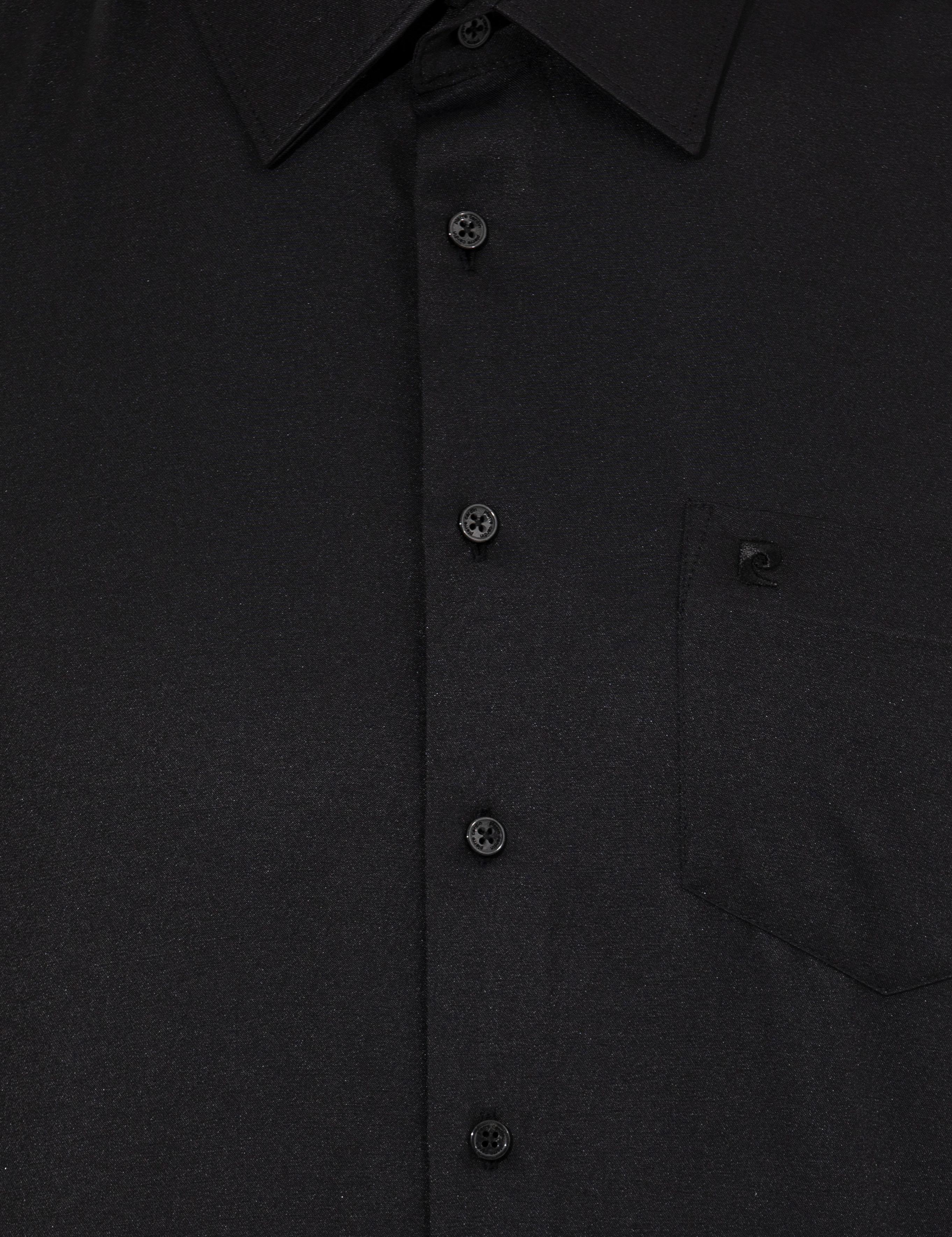 Siyah Regular Fit Uzun Kollu Basic Gömlek