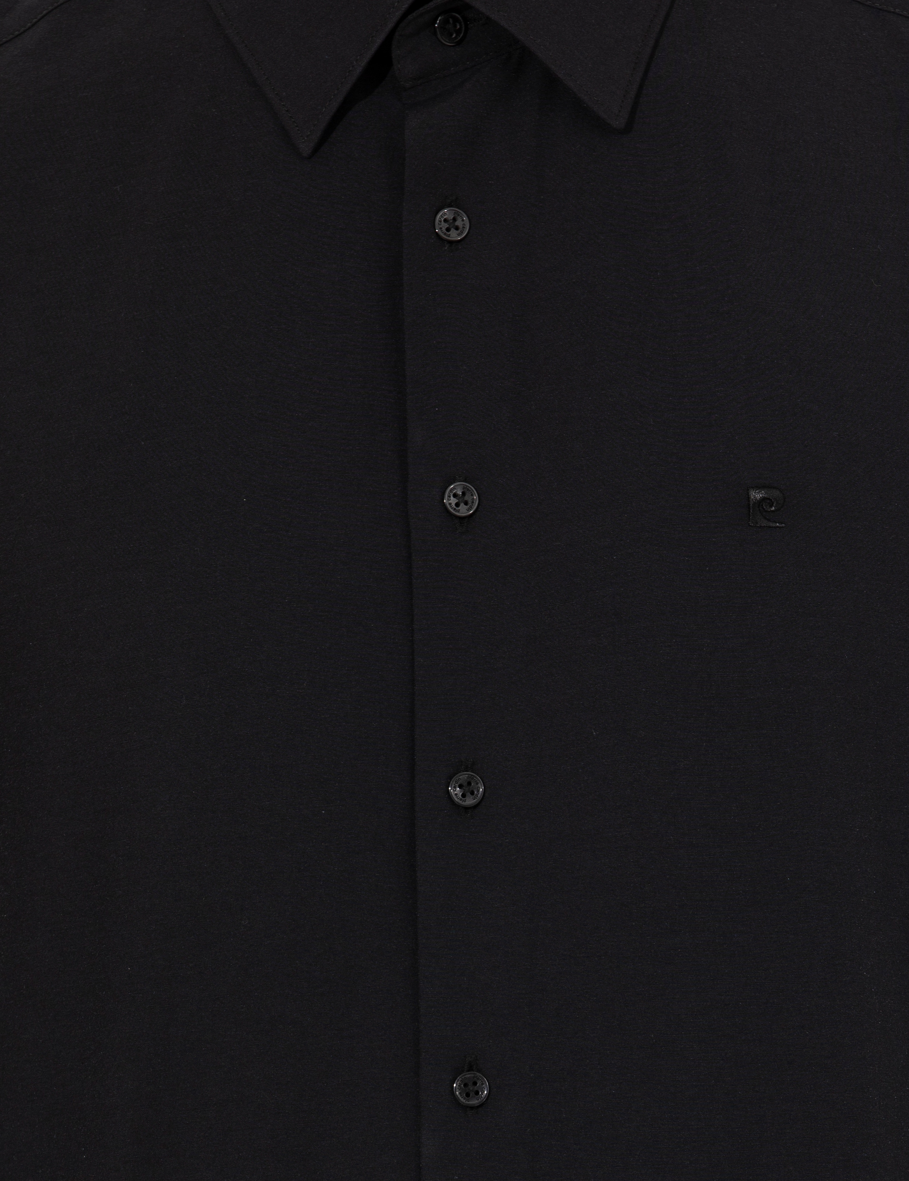 Siyah Slim Fit Uzun Kollu Klasik Gömlek - Image 6