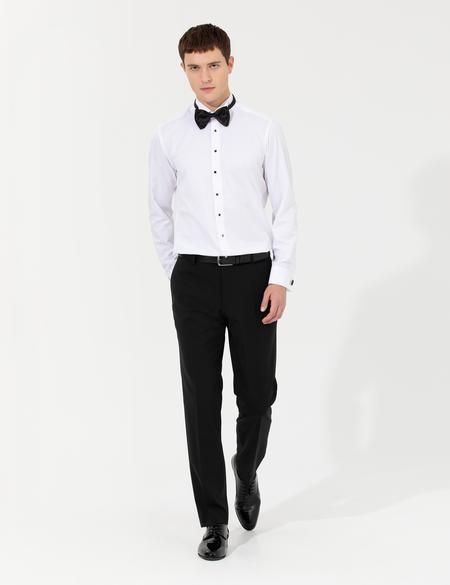 Beyaz Slim Fit Smokin Gömlek - 50251065007