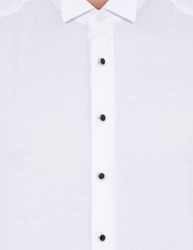 Beyaz Slim Fit Smokin Gömlek