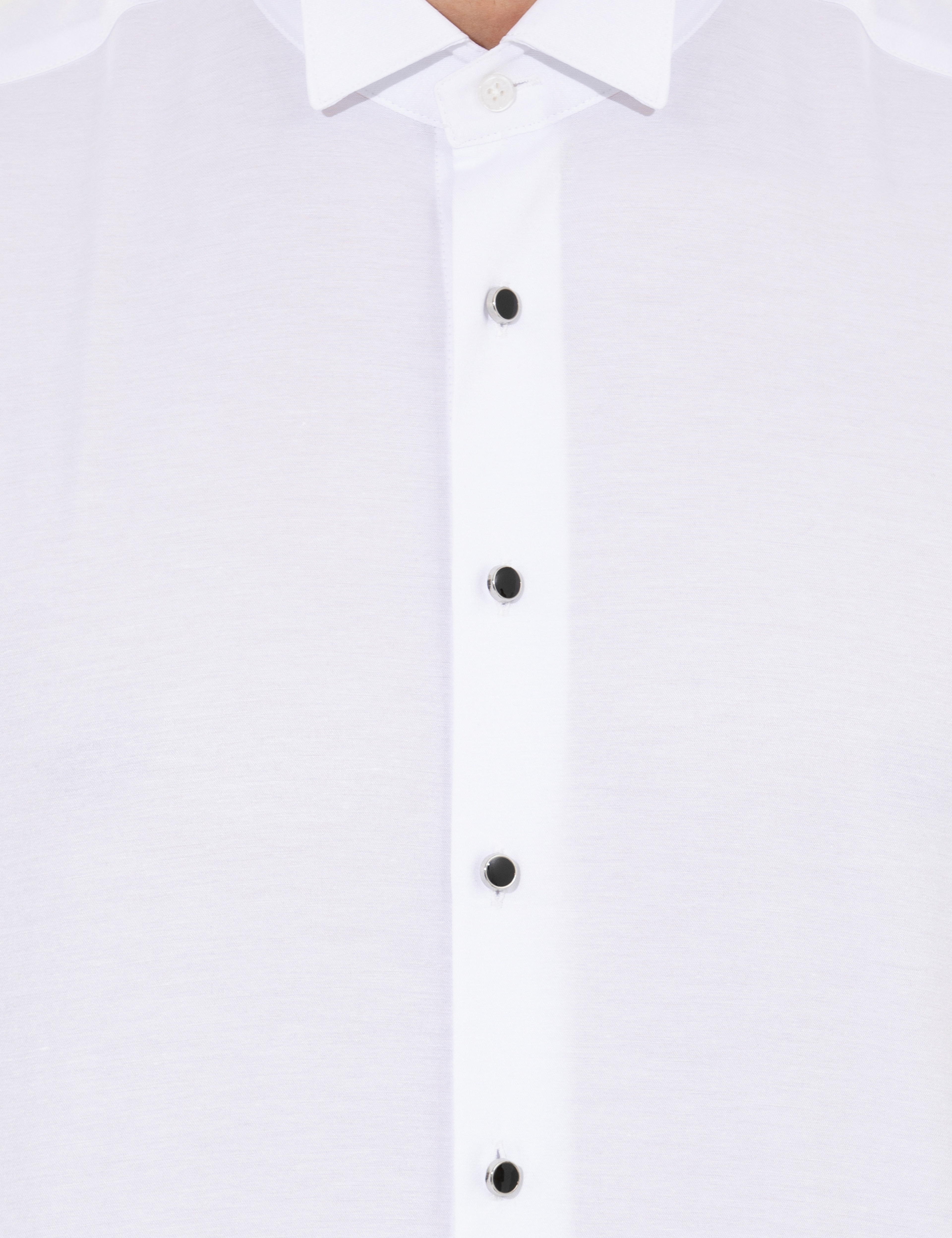 Beyaz Slim Fit Smokin Gömlek - Image 6