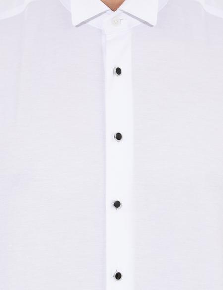 Beyaz Slim Fit Smokin Gömlek - 50251065007