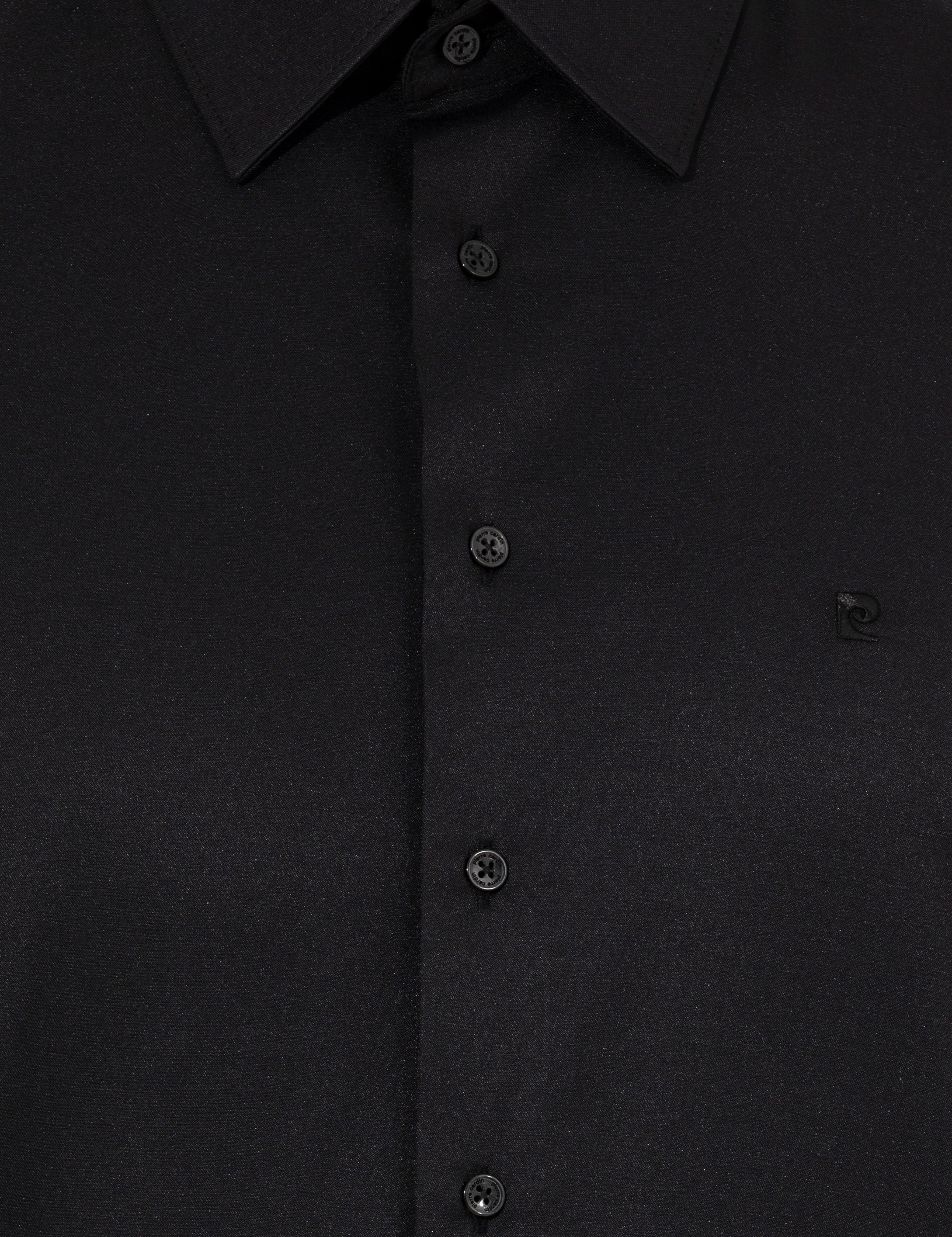 Siyah Slim Fit Uzun Kollu Basic Gömlek - Image 6