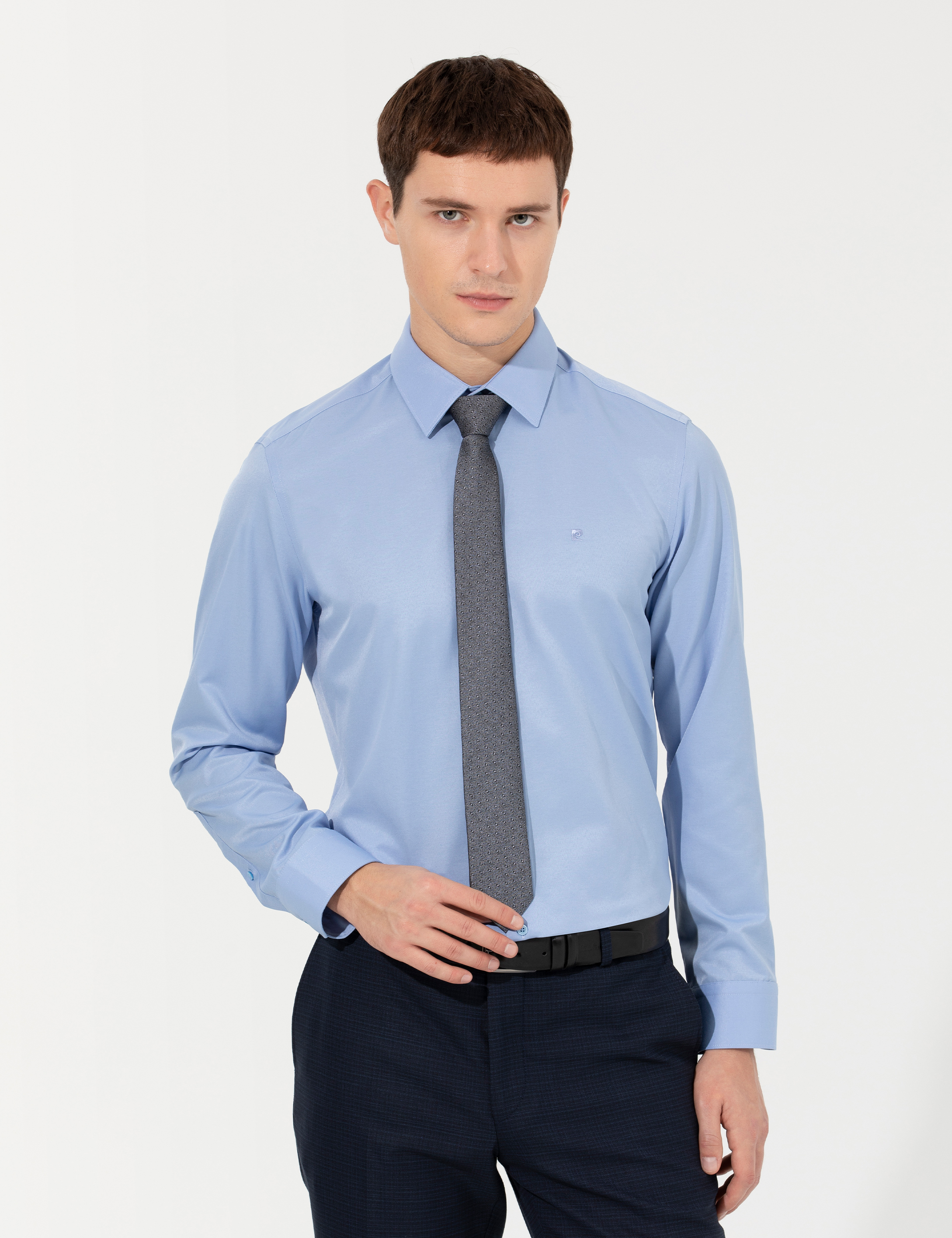 Mavi Slim Fit Uzun Kollu Basic Gömlek