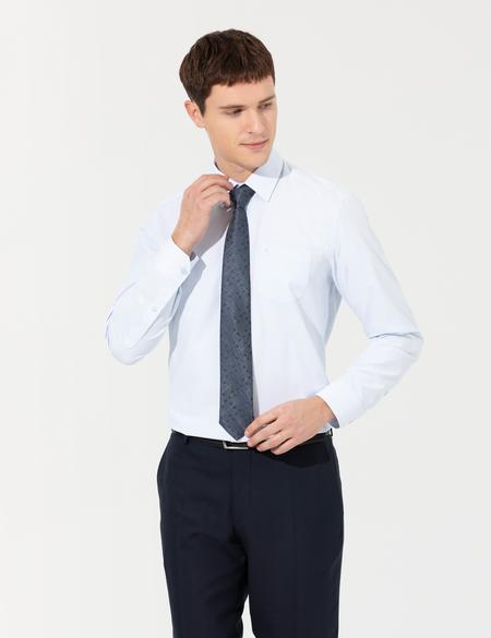 Açık Mavi Regular Fit Uzun Kollu Basic Gömlek - 50251169042