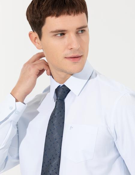 Açık Mavi Regular Fit Uzun Kollu Basic Gömlek - 50251169042