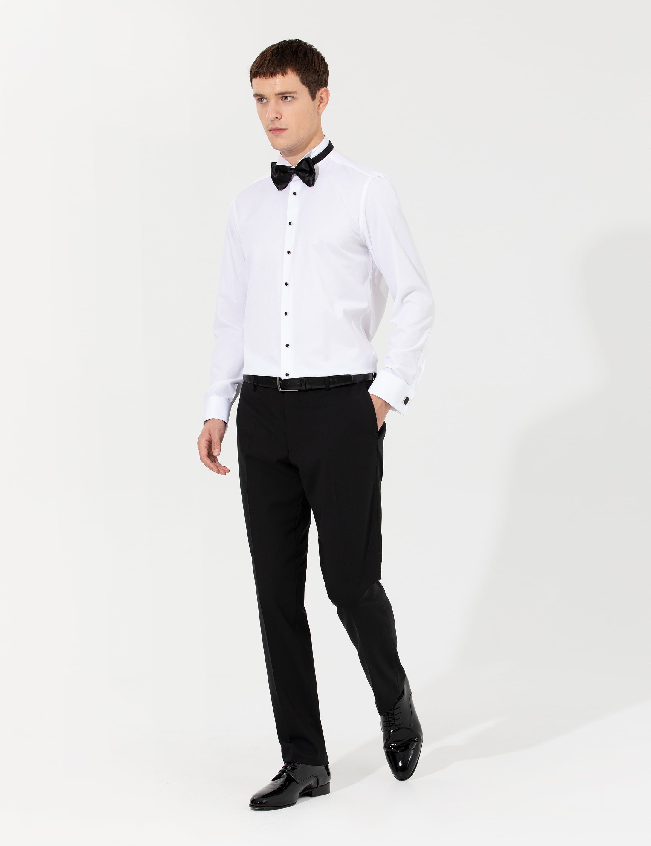 Pierre Cardin Beyaz Slim Fit Smokin Gömlek görsel 4