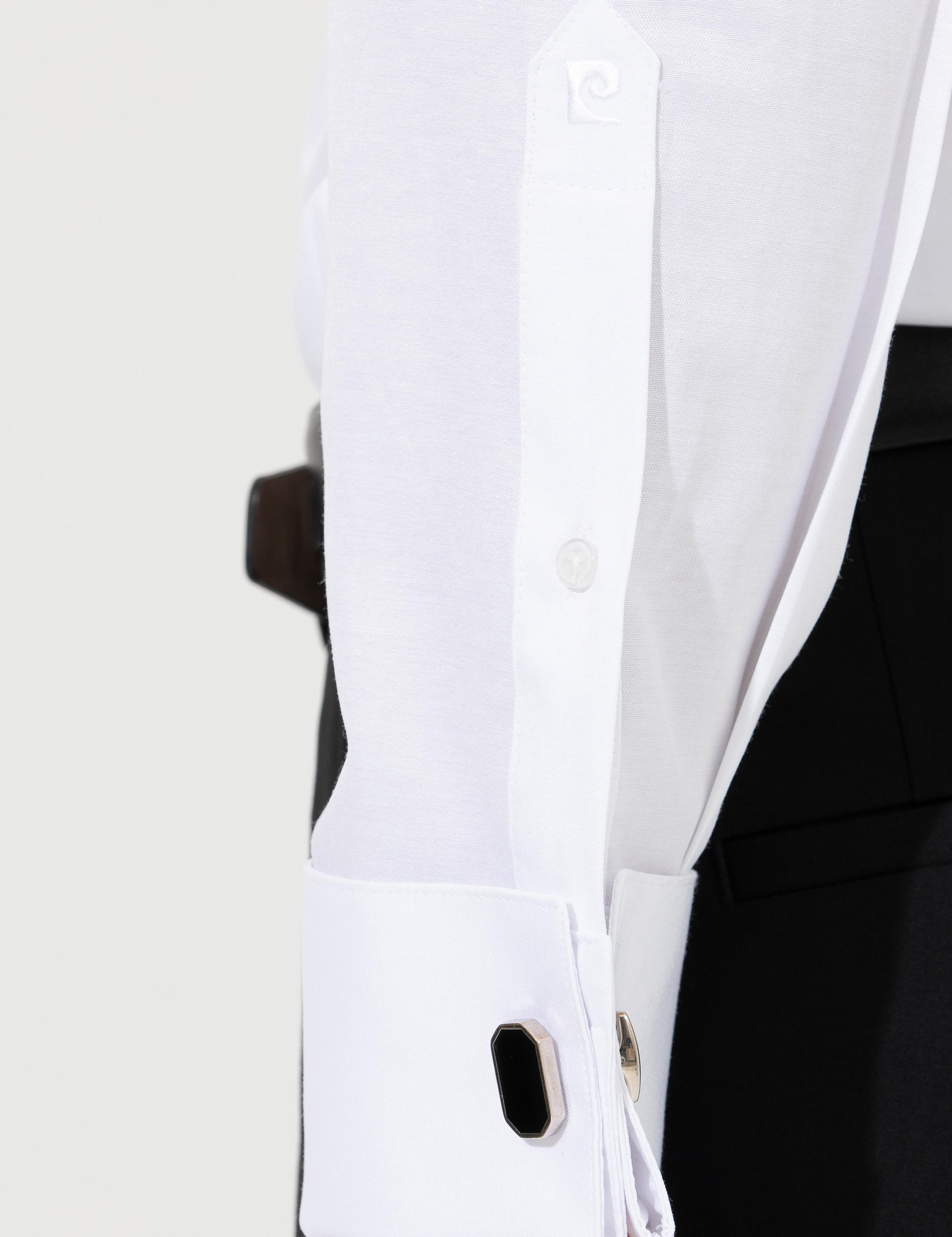 Beyaz Slim Fit Smokin Gömlek