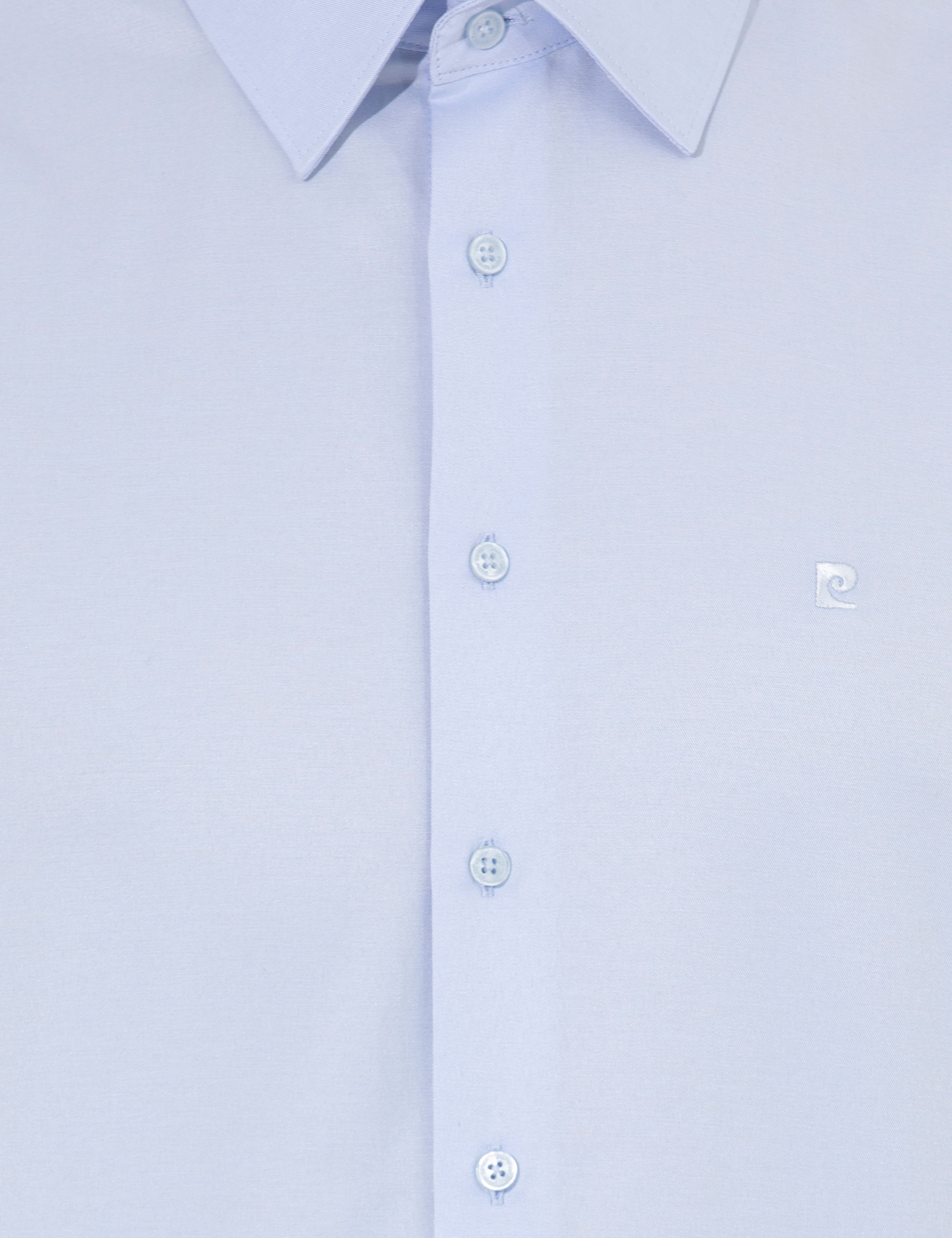 Açık Mavi Slim Fit Uzun Kollu Basic Gömlek