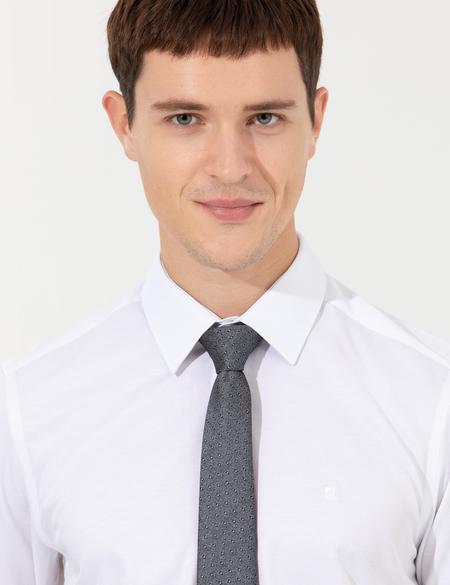 Beyaz Slim Fit Uzun Kollu Basic Gömlek - 50251179007