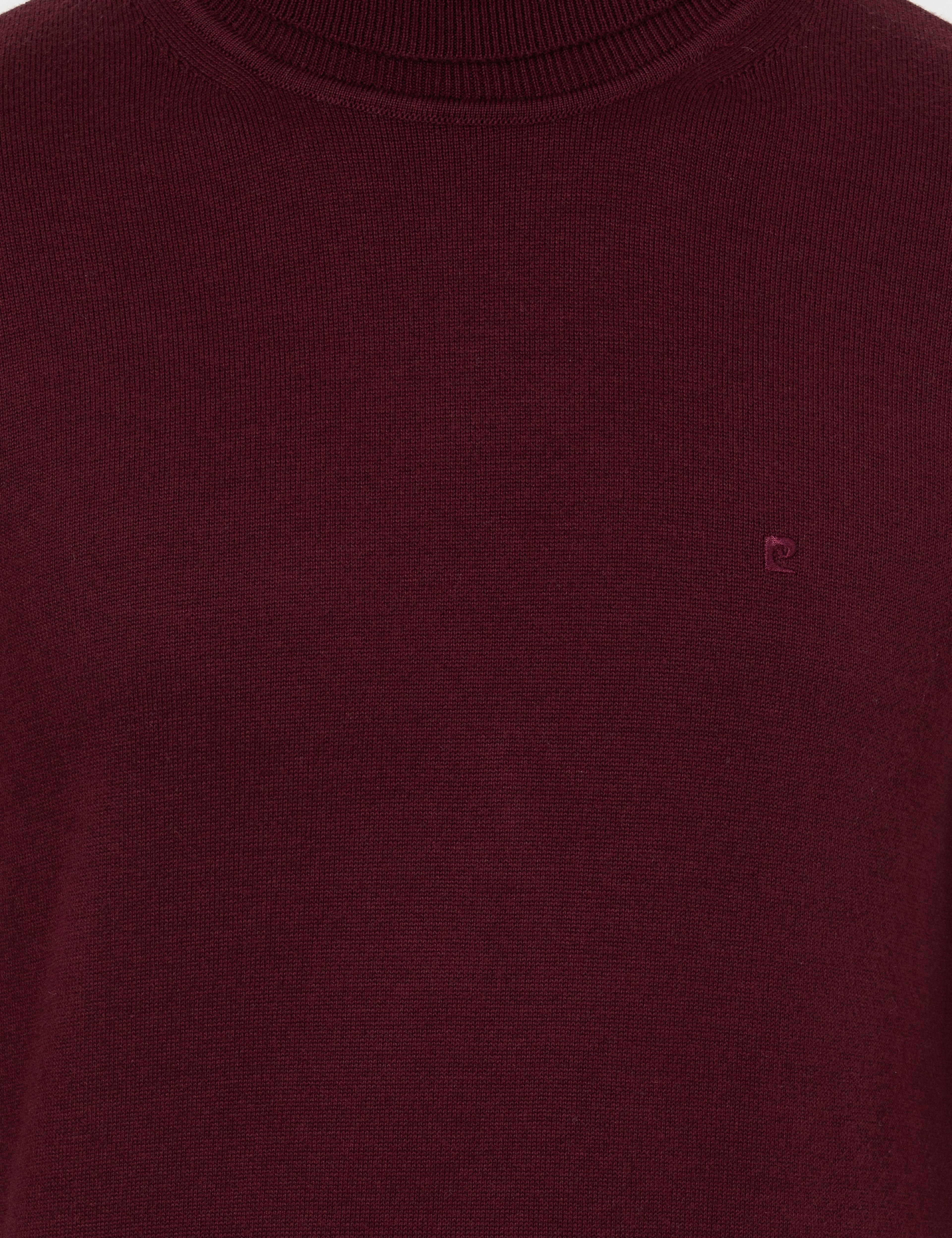 Bordo Slim Fit Balıkçı Yaka Basic Triko Kazak - Image 6